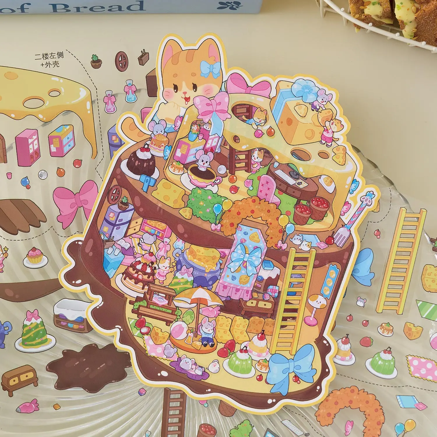 

Kawaii 3D мультфильм домашний домик сценические наклейки DIY Скрапбукинг штабелируемая паста игрушка игровые наклейки детские праздничные подарки