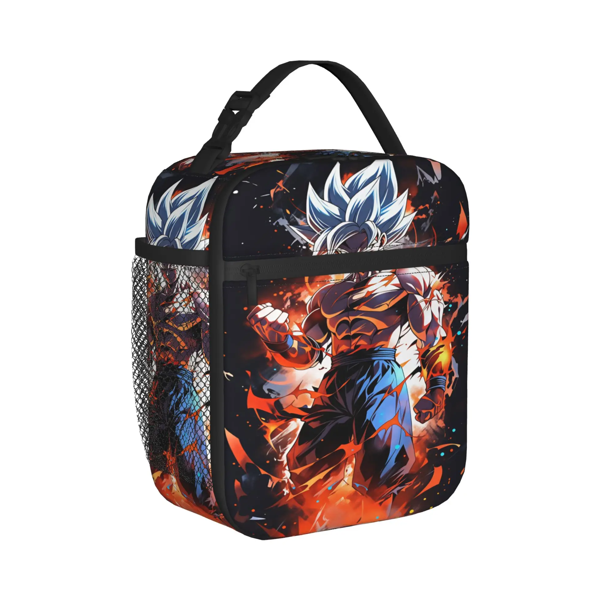 Son Goku Lunch Bag Dragons Balls Convenient Lunch Box Women School Designer Cooler Bag Kawaii Oxford Tote Food Bags