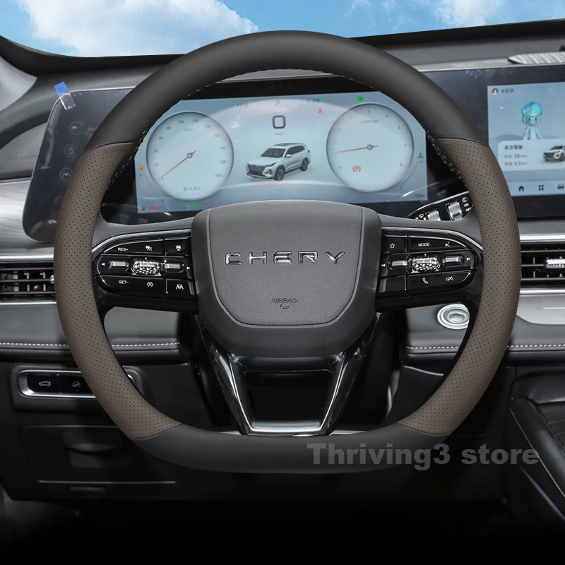 الجلود غطاء عجلة القيادة سيارة لشيري تيجو 2 3 5 6 7 8 برو jaecoo j7 phev omoda 5 E5 اريزو 5 8 2022-2026 اكسسوارات السيارات