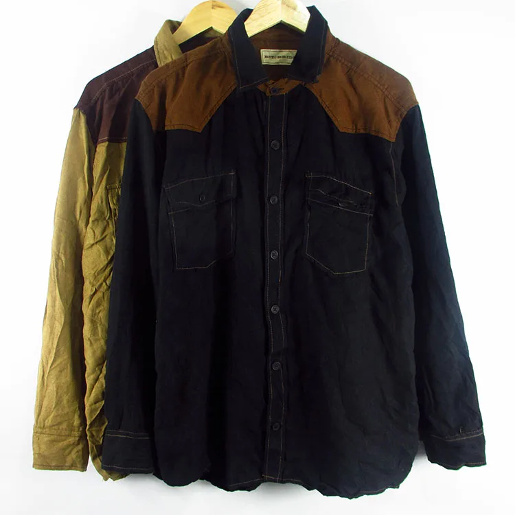 

Мужская повседневная джинсовая одежда большого размера irt Jaet, уличная винтажная свободная длинная рабочая одежда све для всех сезонов с воротником arp Другое