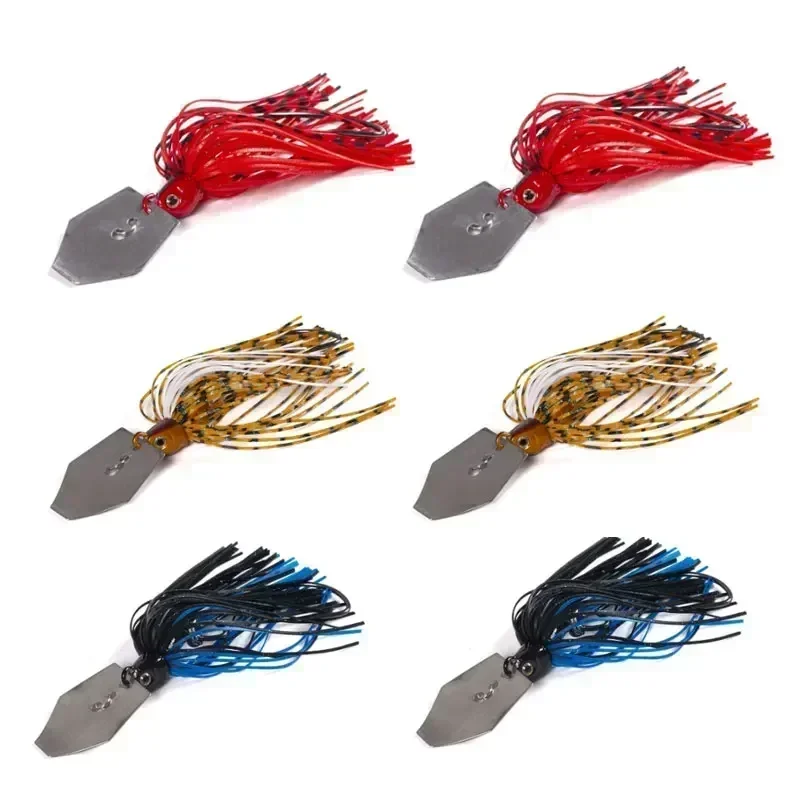 Wire Buzz Spinner Baits Metal Head Jig Fishing Lure 11g Vibration Wobbler Chatterbait for Bass Pike Predatory Species of Fish