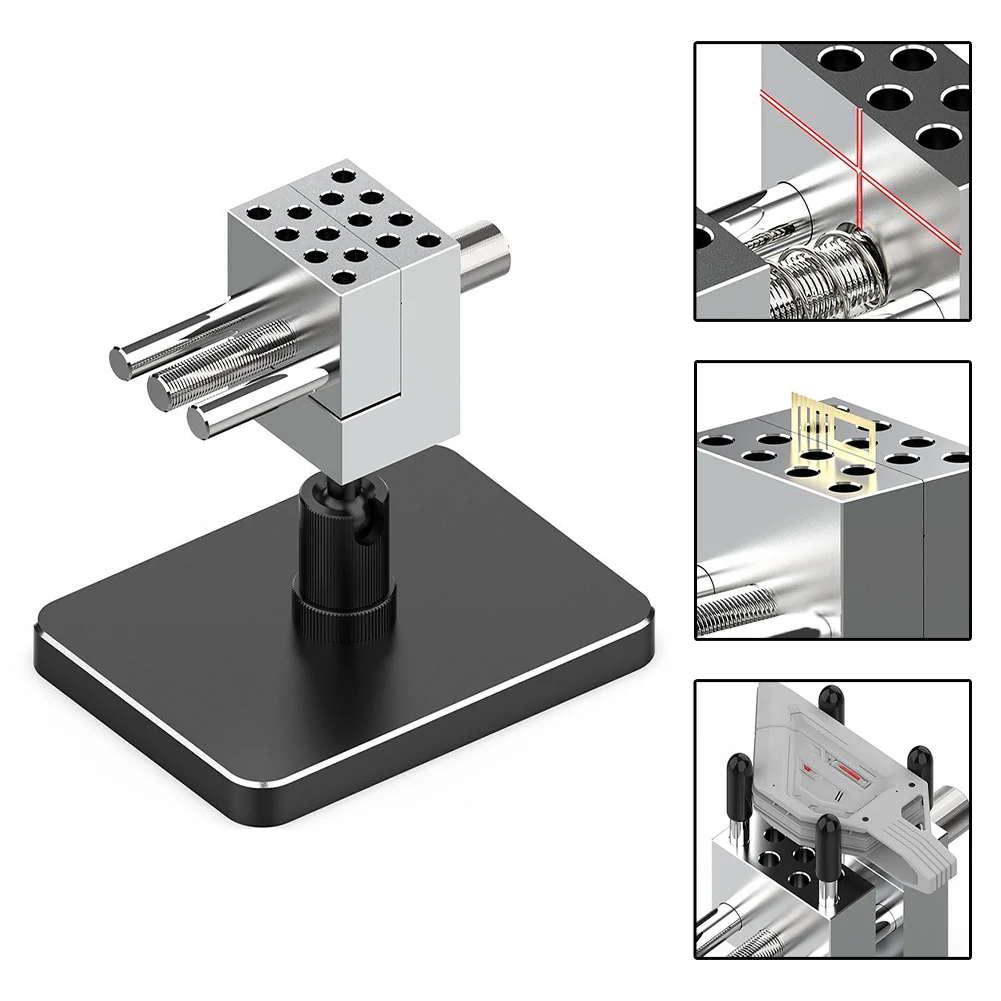 Set Of Mini Bench Vise Compact Adjustable Clamp 360° Rotation For Model Making Parts Clamping Hobby DIY Tools Etching Sheet Vise