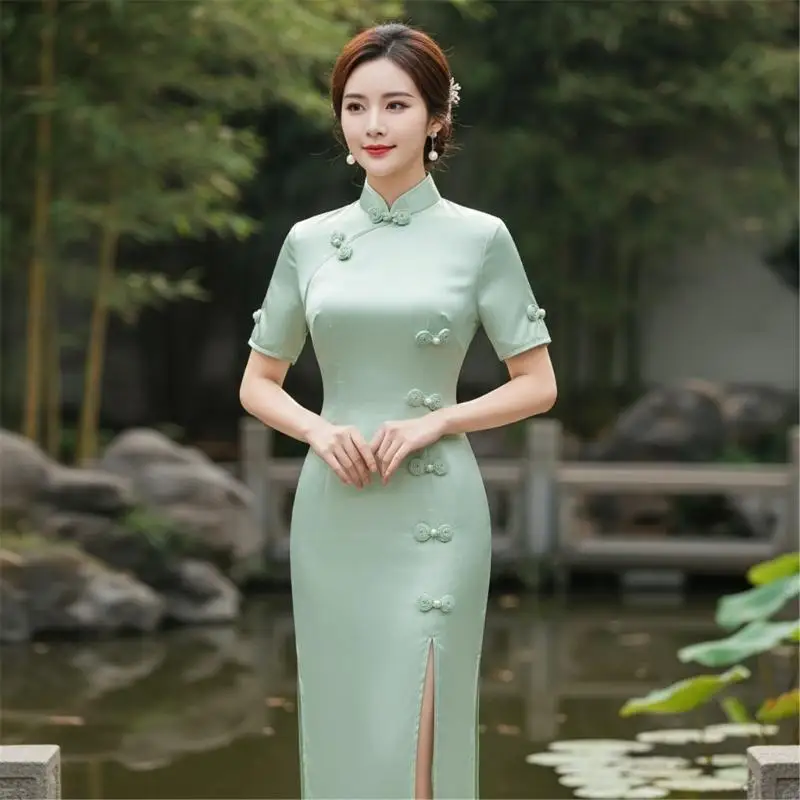 10 Stück handgefertigte Satin-Perlenverschlüsse, traditionelles chinesisches Qipao-Zubehör, praktische, freundliche Knöpfe Y08E