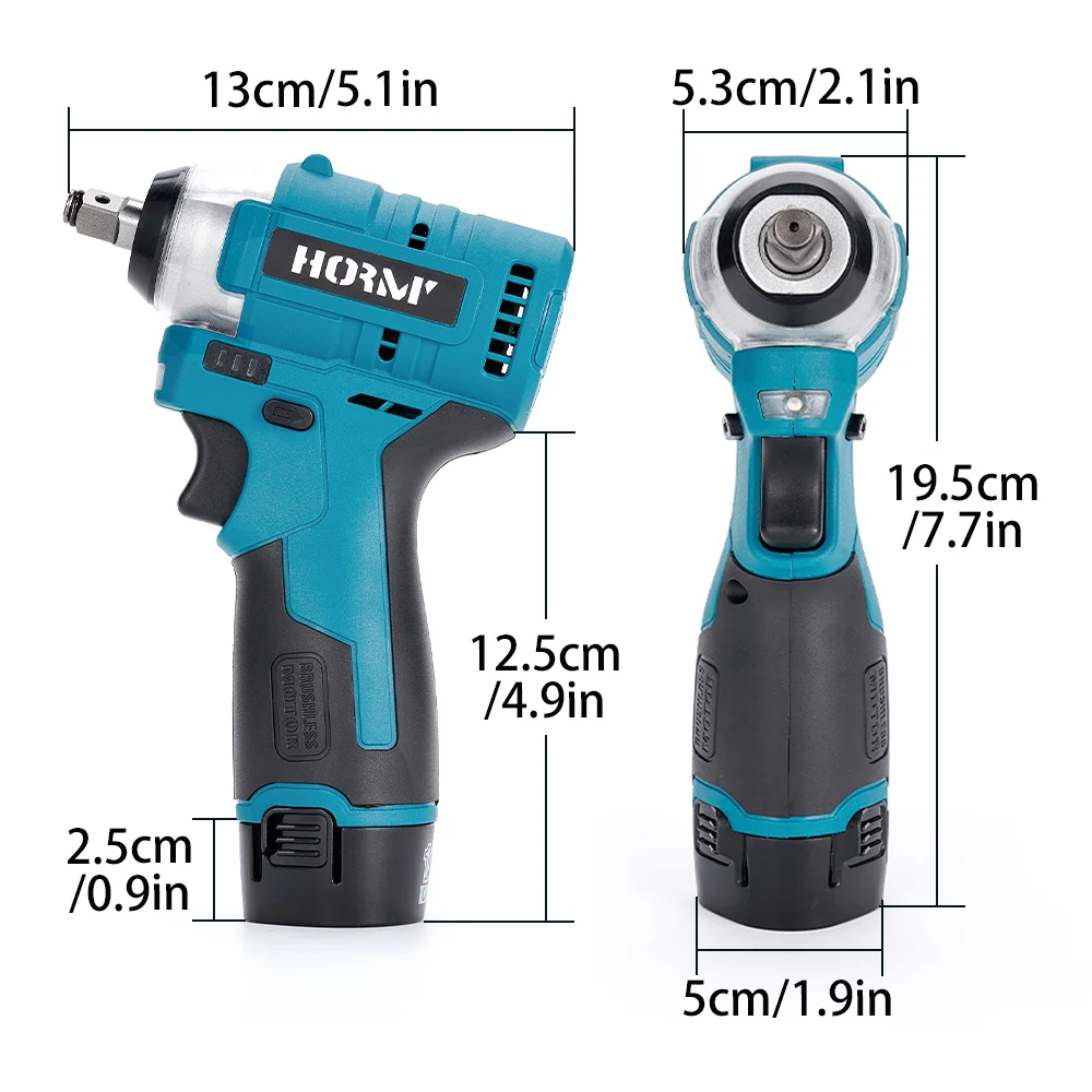 10.8V Brushless Electric Wrench 120NM 3/8 Ratchet Wrench Angle Drill Screwdriver Impact Driver Removal Screw Nut Car Repair Tool