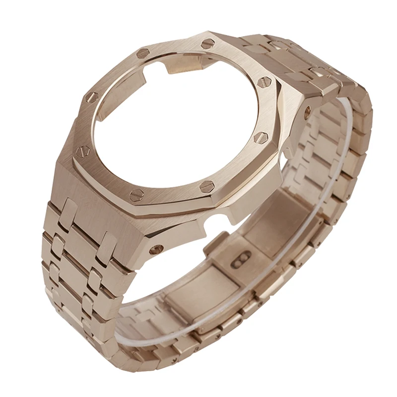 Luxury Modification Kit for Casioak Watch GM-2100 2110 Metal Stainless Steel Case Bezel Watch Case for GM2100 GM2110 Watch Strap image 3