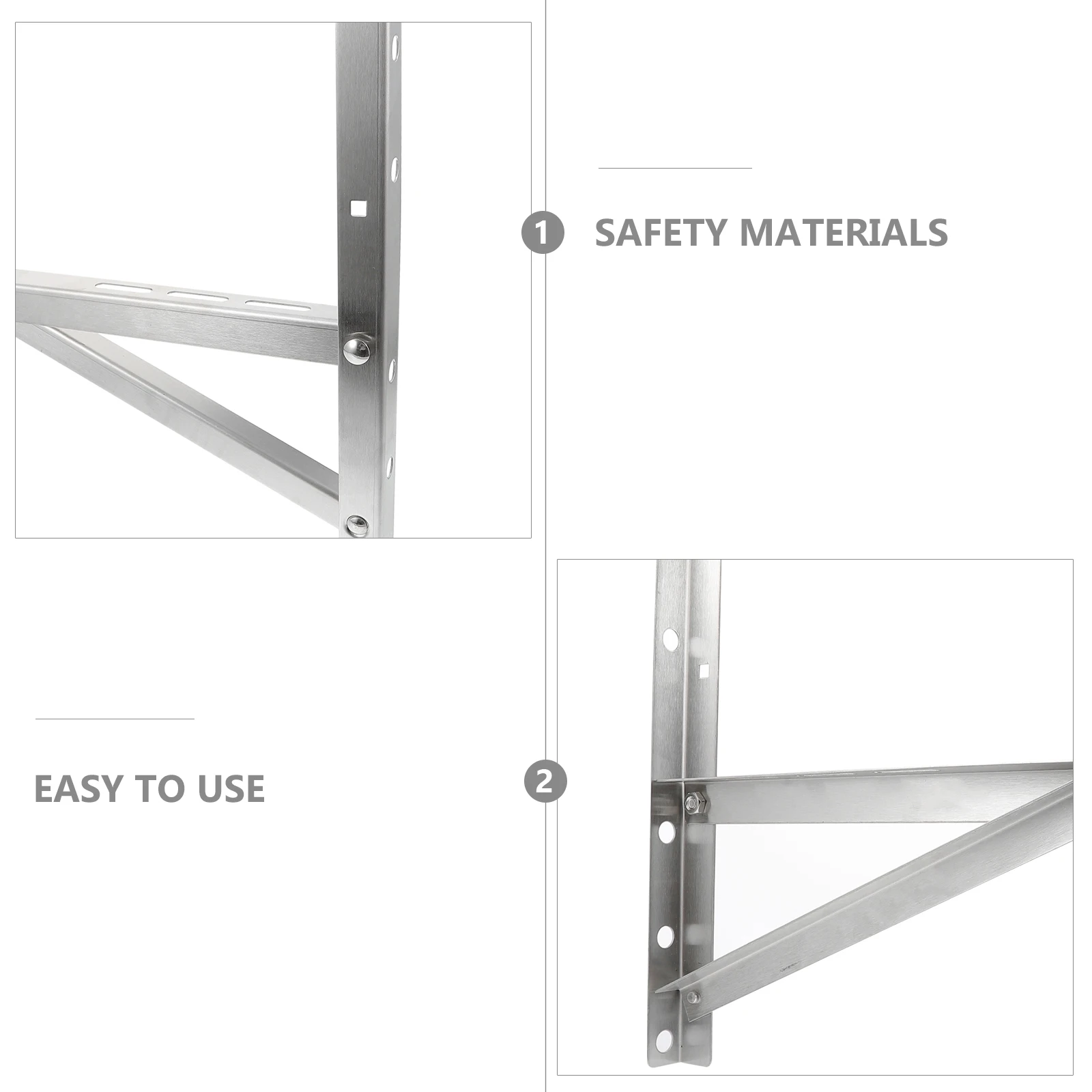 

2Pcs Air Conditioner Support Folding Bracket Stainless Steel Window Mount Bracket Anti-Scratch Safety Design