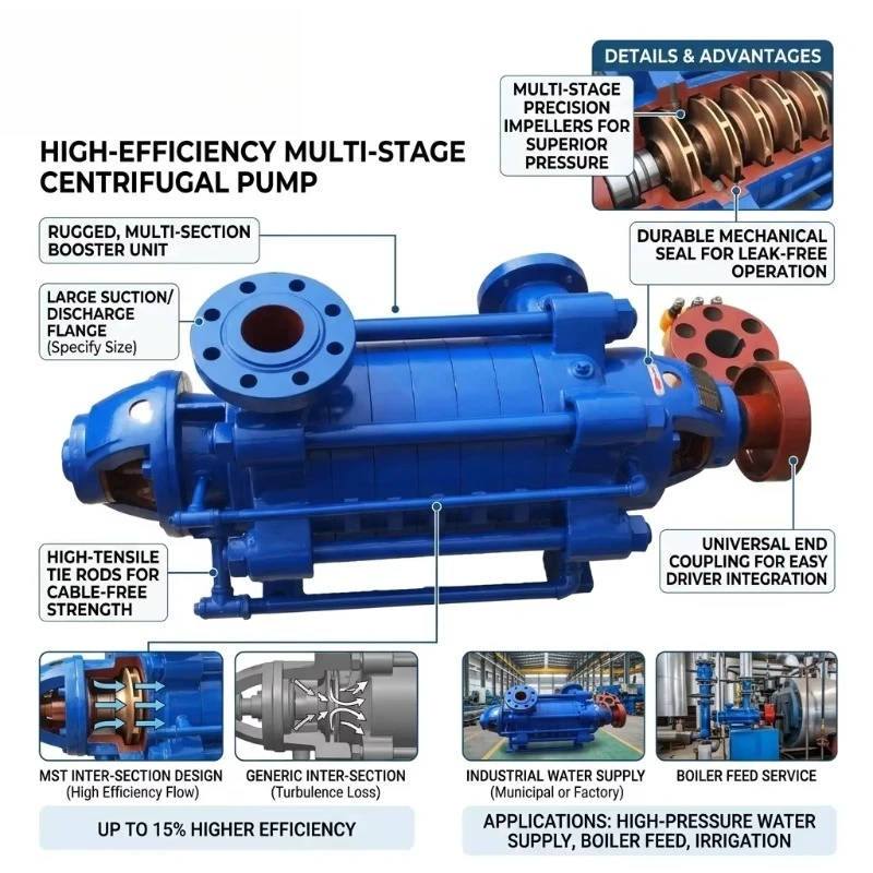 High Pressure Horizontal Multistage Centrifugal Pump for Industrial Boiler Feed Water Supply