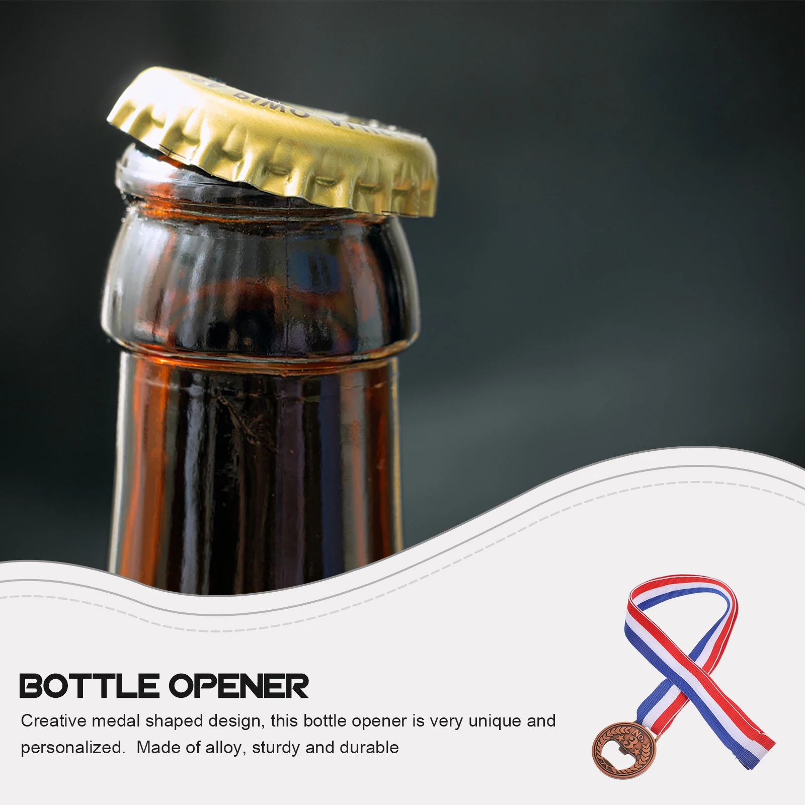 

1pc Medal Shaped Beer Beer for Parties Portable Openers Kitchen Bar Party Bottle Portable Bottle Opener Opener Tools