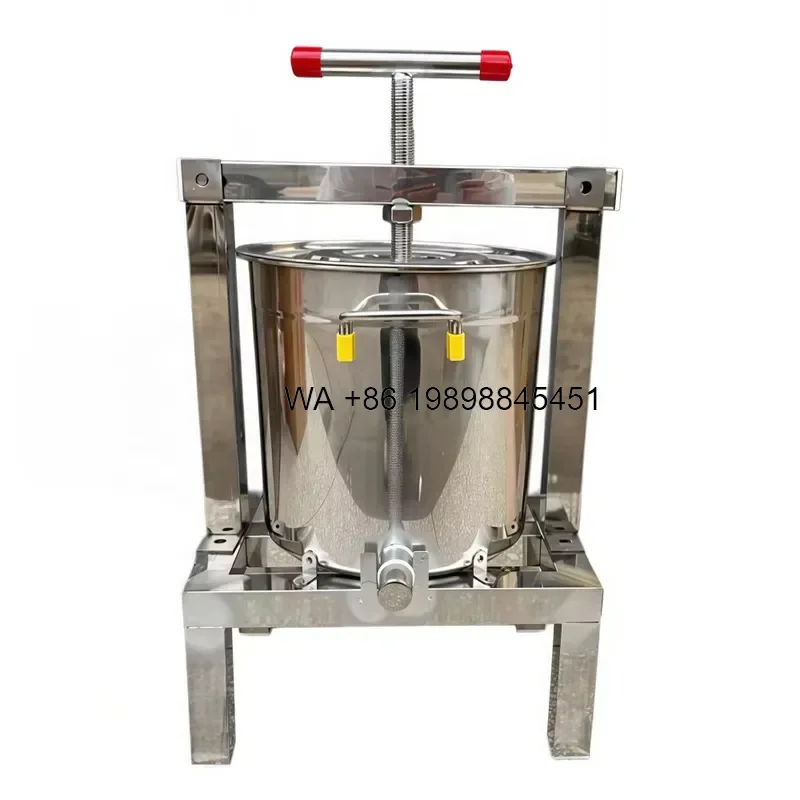 Wmwmnu New Stainless Steel Manual Honey and Wax Press with Lid