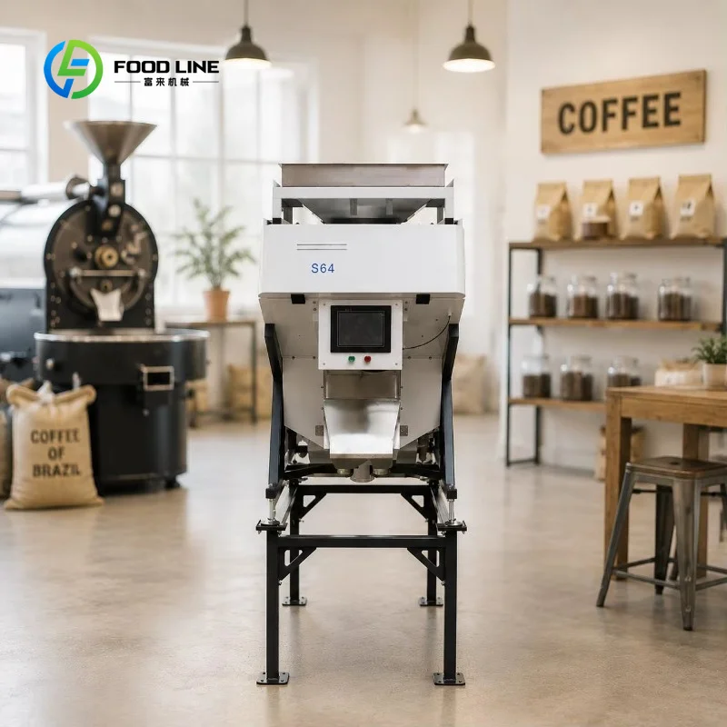 Customized Optical Coffee Bean Color Sorter Machine 200-500kg/h Capacity Small Coffee Sorter