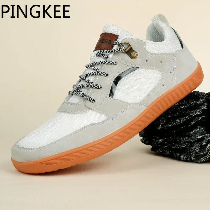 PINGKEE Minimalista Atlético Tênis Pés Largos ToeBox Sapatos Descalços Homens Mulheres Fitness Trailing Sintético Superior Calçado Masculino