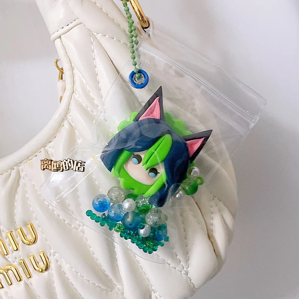 Genshin Impact Ambitus Zhongli وكيس الحلوى مثل الزملاء قلادة يدوية الصنع مغناطيس الثلاجة تزيين الرسوم المتحركة اللطيفة