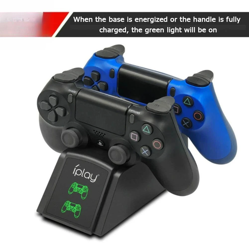 Dual PS4 Controller Charging Station – Fast Charging Dock with LED Status Indicator for PS4/PS4 Slim/PS4 Pro