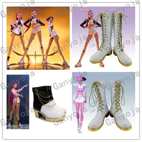 

KPop Demon Hunters Rumi Mira Zoey Cosplay Costume Shoes Anime Carnival Party Halloween Boots Custom Made Children Boots