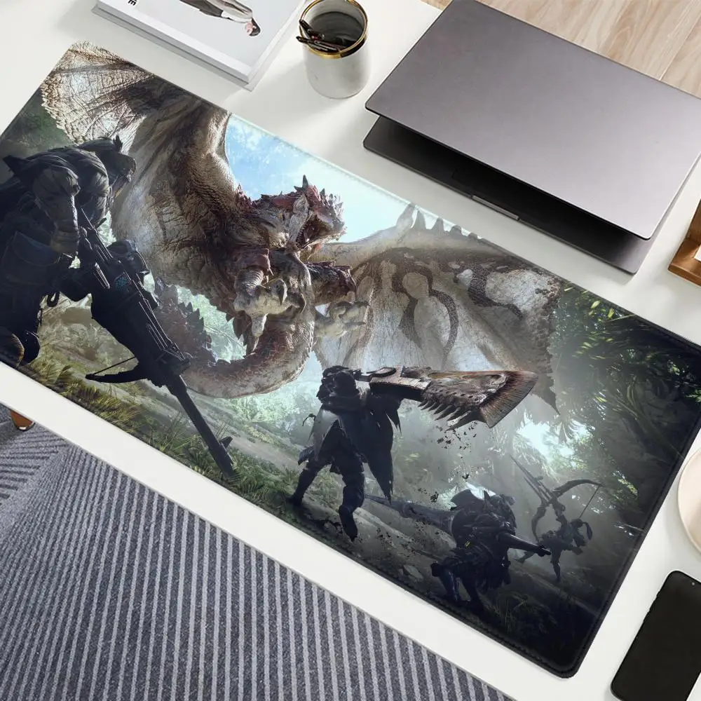 Alas Mouse Permainan Dunia Monster Hunter Tapetes De Mesa Kain Lapis Kawaii XXL 90X40Cm Tapete De Mesa Antiderrapante