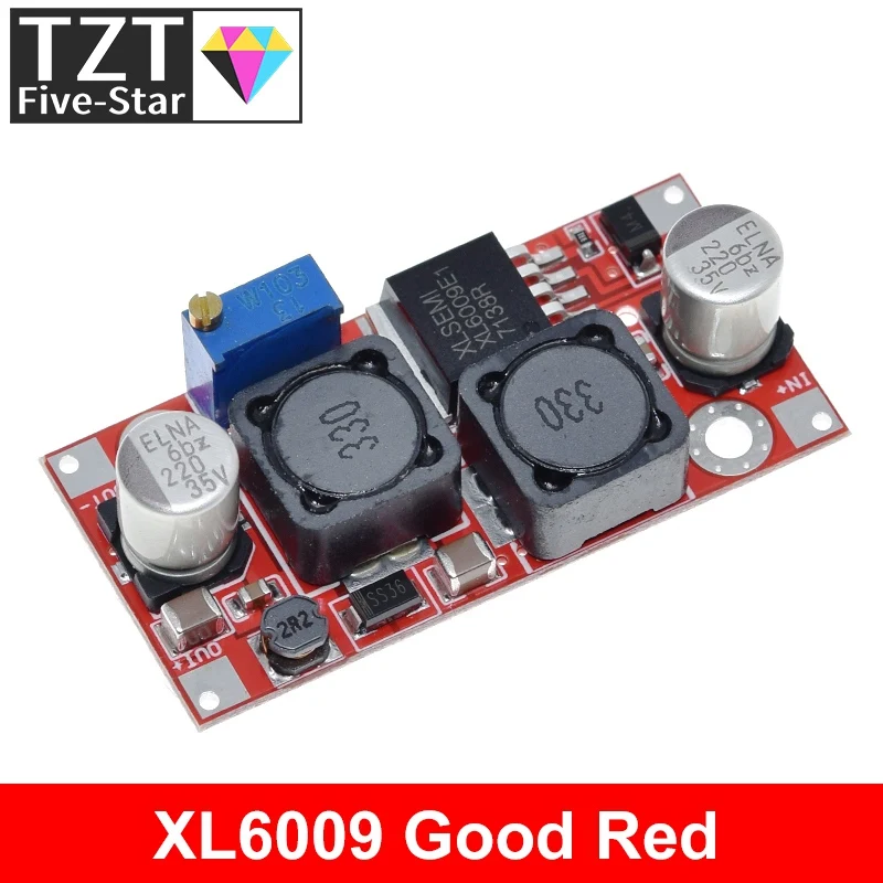 TZT Boost Buck DC-DC Adjustable Step Up Converter XL6009 Power Supply Module 20W 5-32V to 1.2-35V