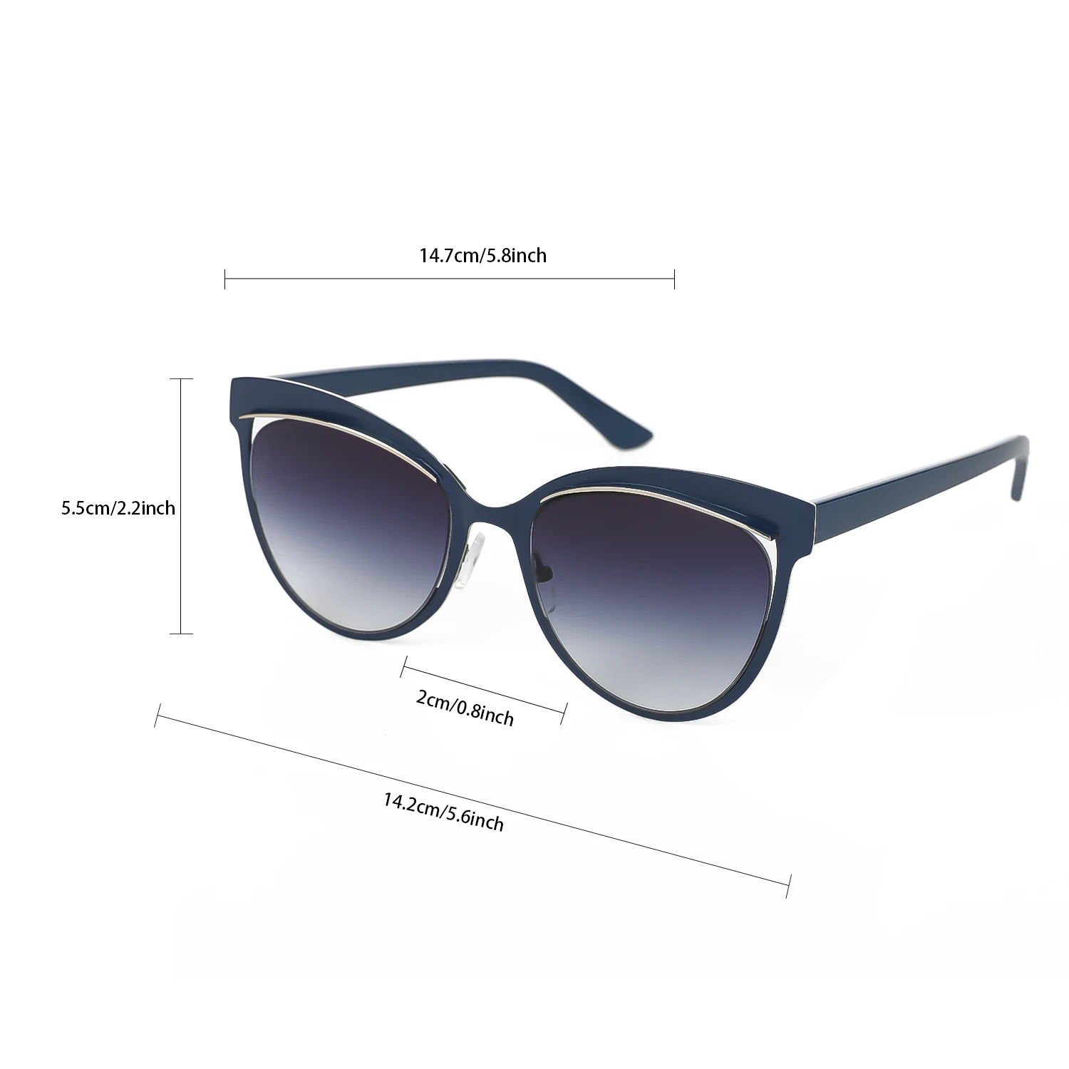 2026 neue Mode Cat Eye Sonnenbrille Frauen Übergroßen Schwarz Rahmen UV400 Schutz Trendy Sonnenbrille für Sommer – Detail 1