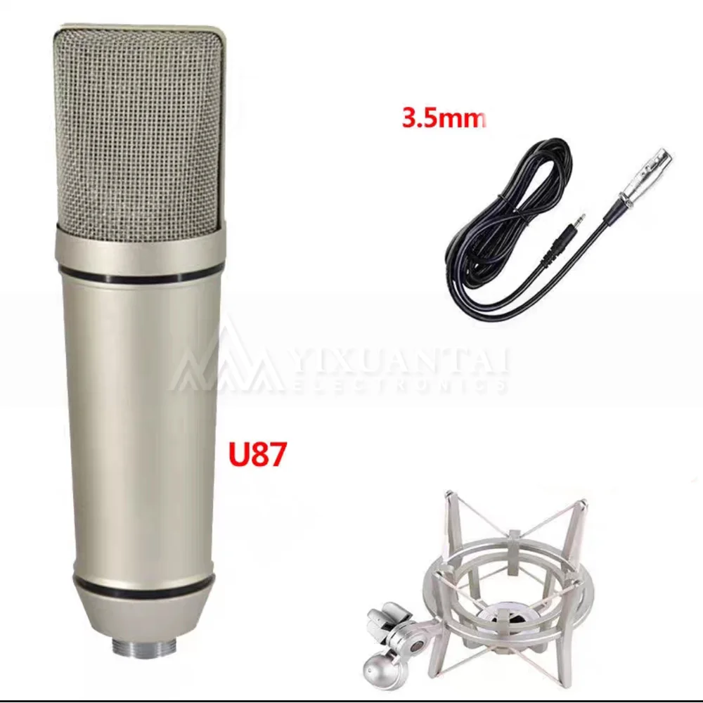 

AI XLR Condenser Microphone Professional Cardioid Studio Mic for Recording Podcasting Voice Over Streaming Home Studio