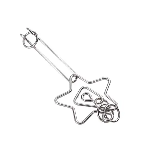3D Metal Puzzle IQ Mind Brain Teaser Intelligence Buckle Interlock Unloop Toys Kong Ming Lock Game for Adult Kids Cognition Game