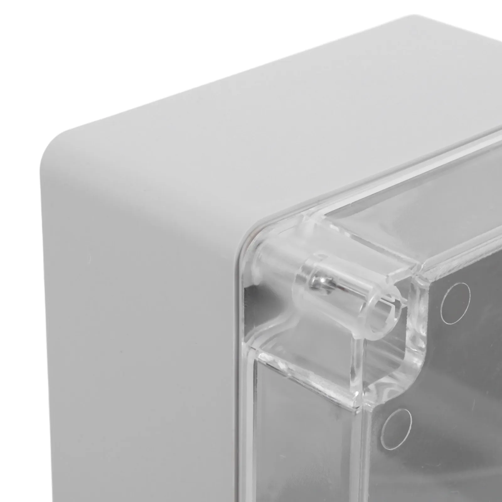 Outdoor Waterproof Electrical Junction Box Plastic Enclosure Hinged Transparent Cover 4.72x4.72x3.54in Wall Mount Cable Glands