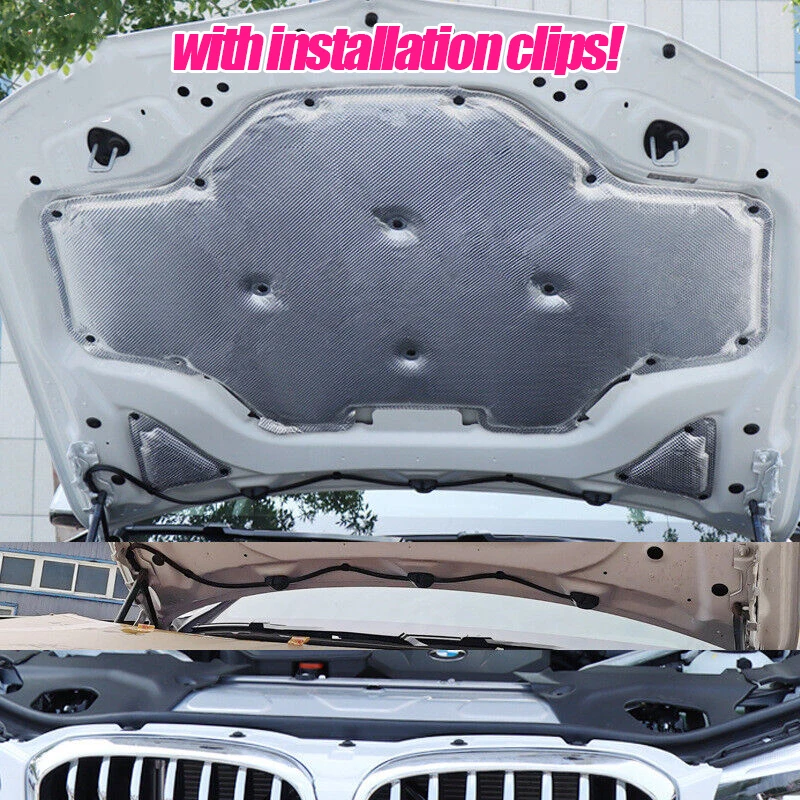 

For BMW X3 X4 G01 G02 2018-24 Cotton Hood Engine Sound Insulation Soundproof Pad