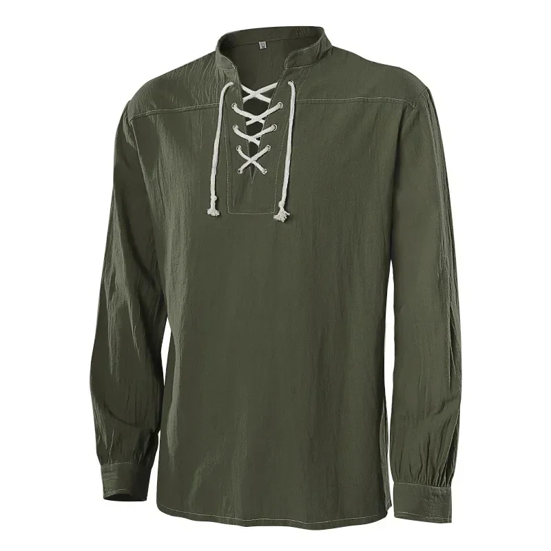 Nieuw vintage herenoverhemd met lange mouwen uit het midden van de eeuw