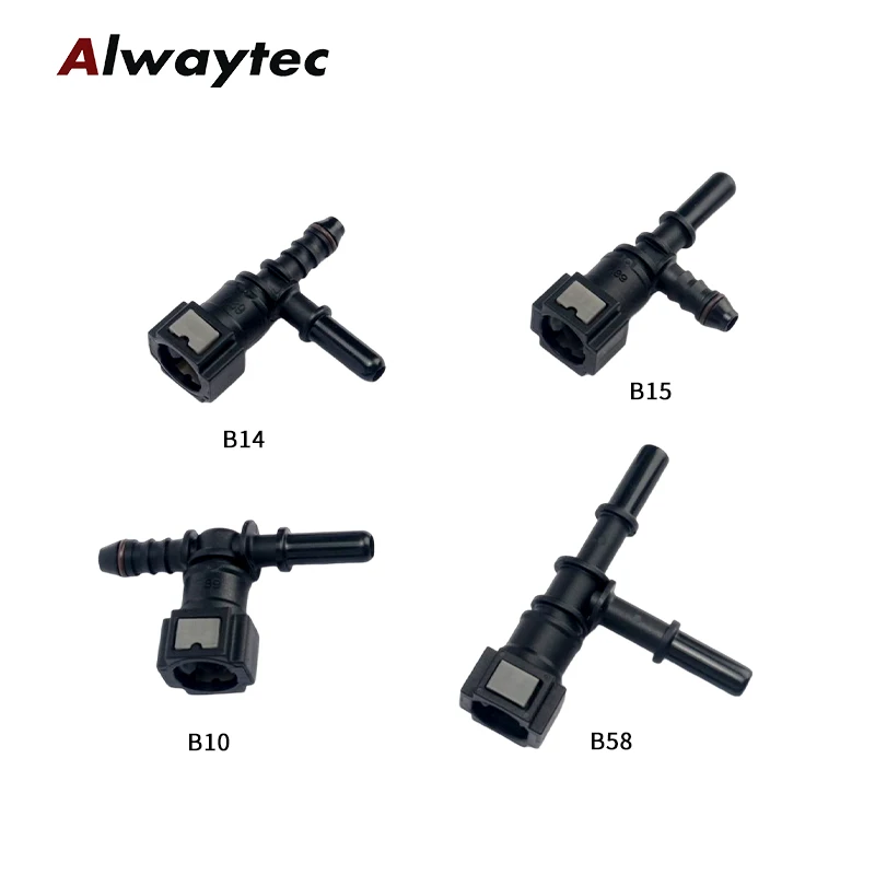 7.89 ID6 Car Fuel Quick Hose Connector Tee Joint Fuel Pipe Coupler Quick Connect Rubber Nylon Oil Tube Adapter