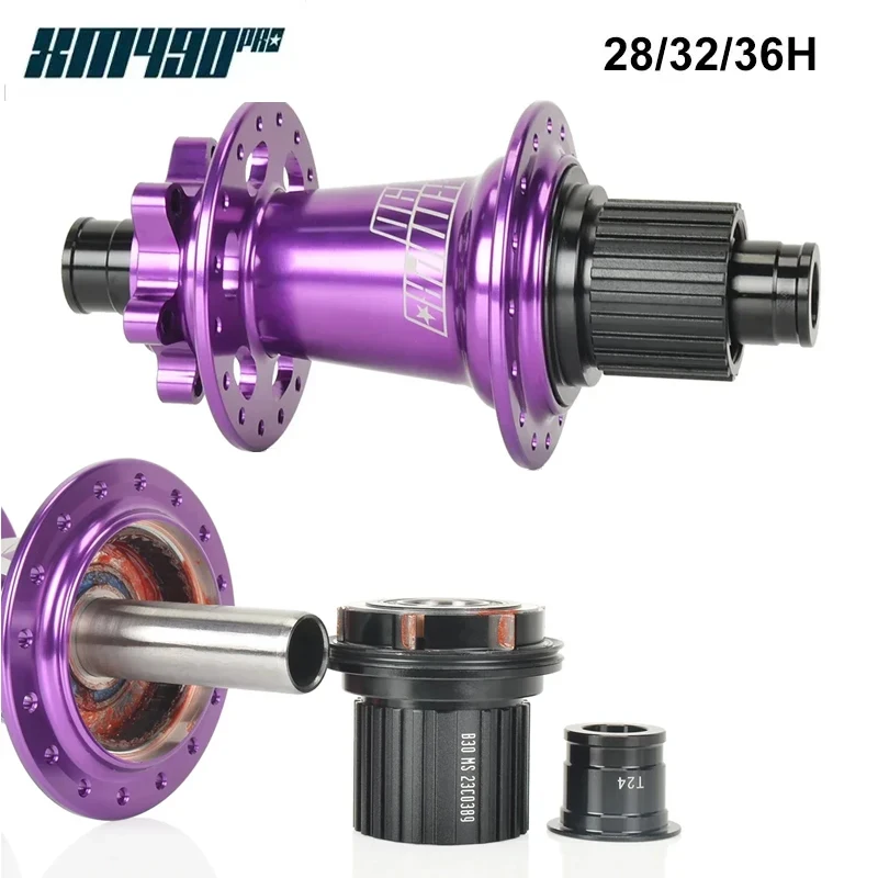 

Koozer XM490pro MS:Rear MTB Bicycle Hub Featuring 28/32/36 Holes,12-Speed Micro Spline, CRMO Axle, and Multiple Mounting Options