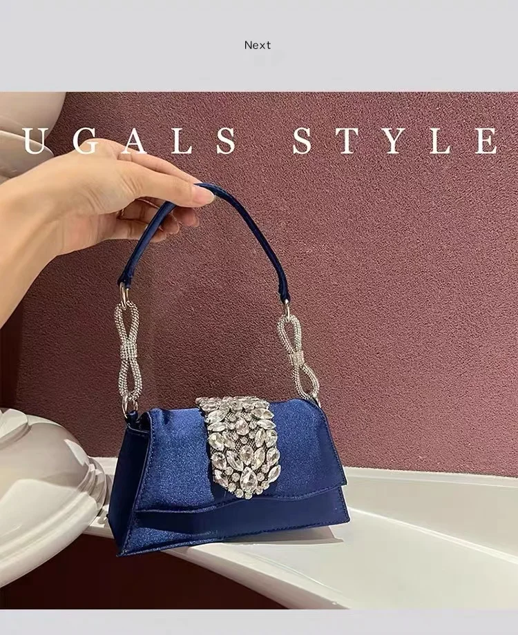 Imagem -04 - Crystal Shiny Diamonds Evening Bolsa para Mulheres Designer de Luxo Handbag Shoulder Feminino Crossbody Bolsa Wedding Party Clutch Purse