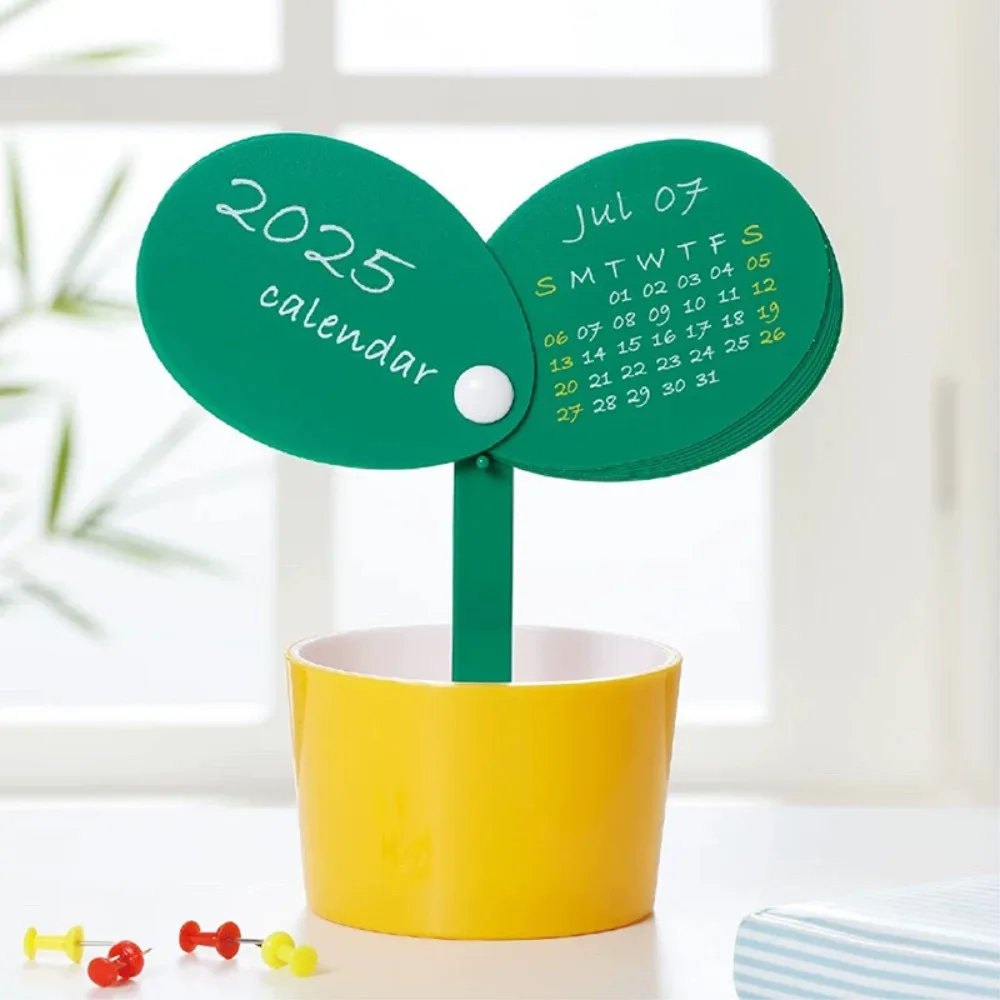 New Plastic Desk Calendar Multi-function Creative Pen Holder 2025 Year Table Calendar Home Office School