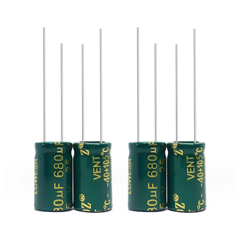 10PCS 25V 680UF Electrolytic Capacitor 25V680UF 8x16mm 10x13mm 10x17mm Low ESR Aluminum Electrolytic Capacitor 680UF 25V