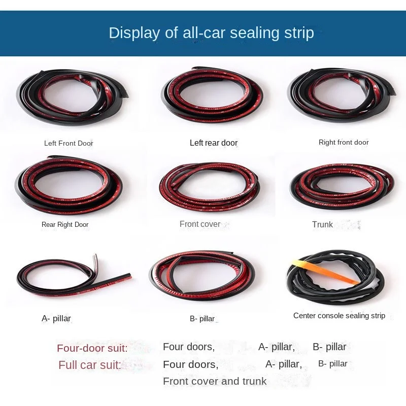 The Door Sealing Strip Is Suitable For Extreme Krypton Zeekr 001 Car Sound Insulation Whole Car Dustproof Decoration Accessories