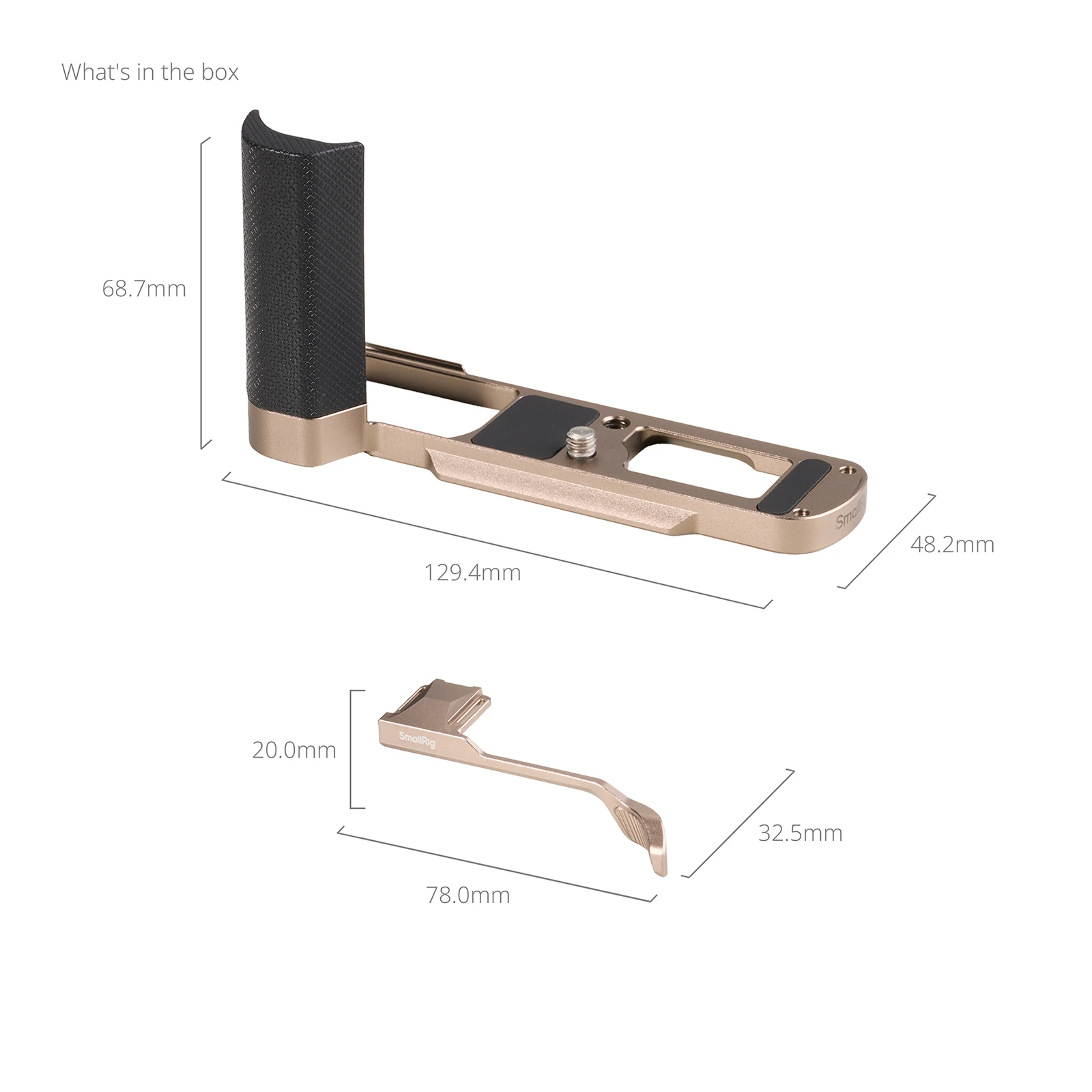 SmallRig L-vormig handvat voor Panasonic LUMIX L10 duimgreep met hot shoe mount Ergonomische zijgreepplaat voor Arca 6136
