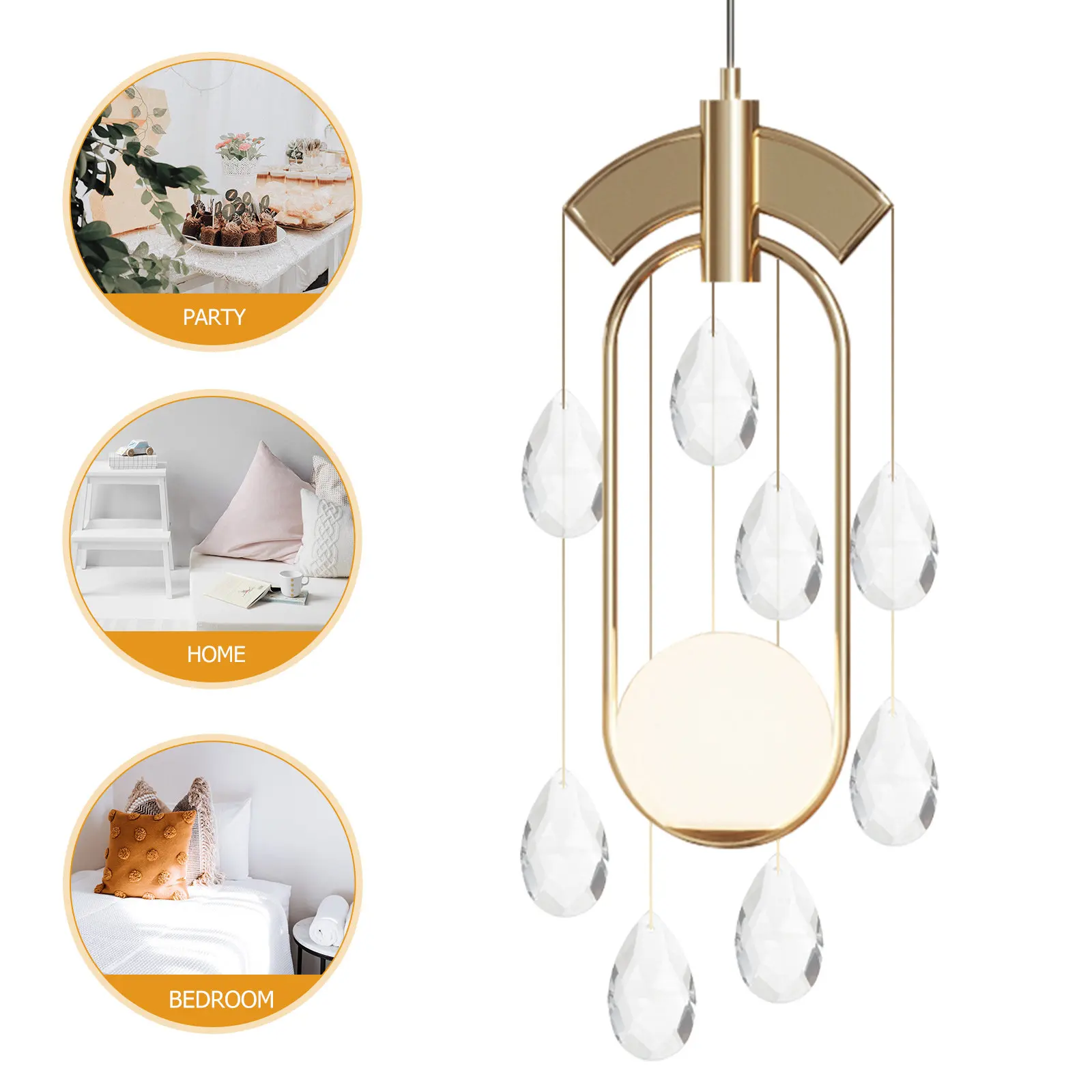 

24 Pcs Home Accessories Hanging Crystals Prisms for Windows Decor DIY Chandelier Parts Lamp Drops Decoration Ornament