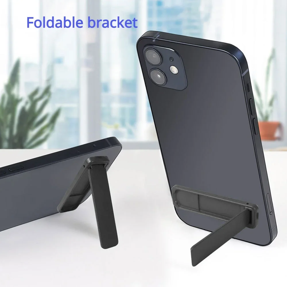 Ultra Thin Mini Metal Folding Mobile Phone Holder Stand Alloy Invisible Portable Phone Kickstand Bracket Desktop Phone Holder