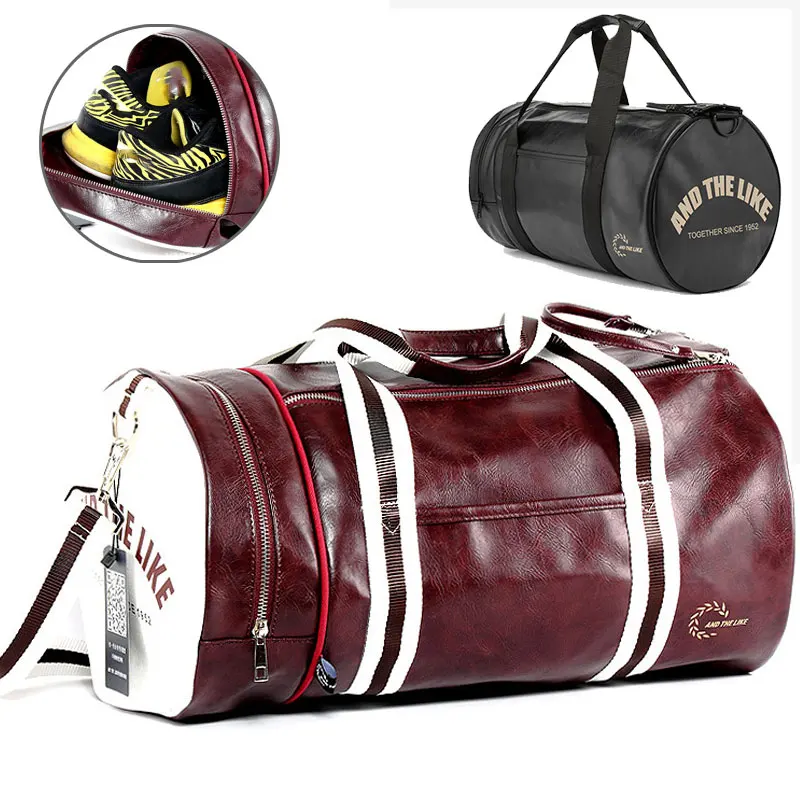 

Sport Gym Bag for Women Men Shoulder Bags With Shoes Pocket Fitness Training Waterproof Leather Travel Bag Duffle Handbags