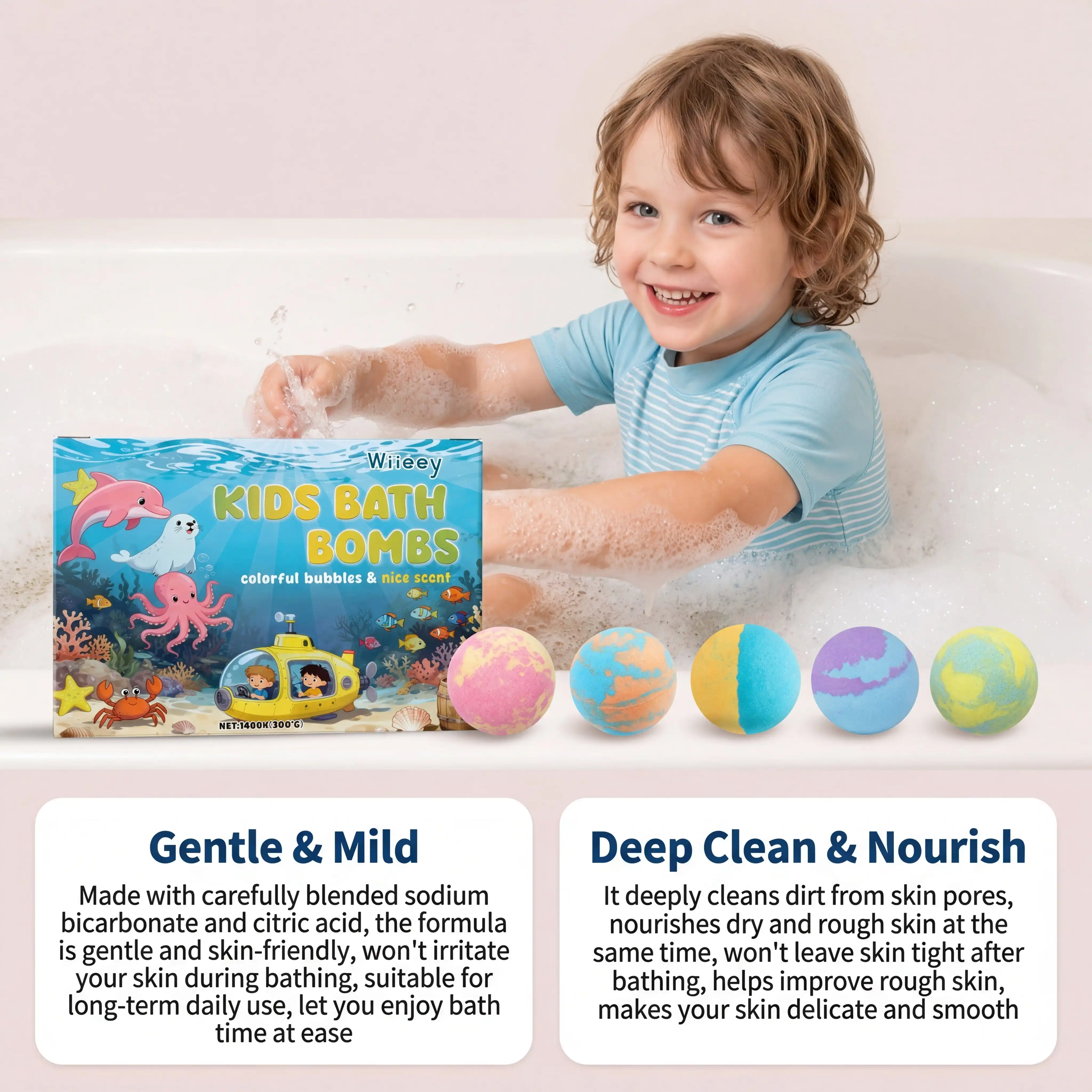 Kids Bath Bombs Toy Surprise Bombs Colorful Bubbles Surprise Ocean Cleanse the Skin and Leave Fragrance Children Gift Set image 6