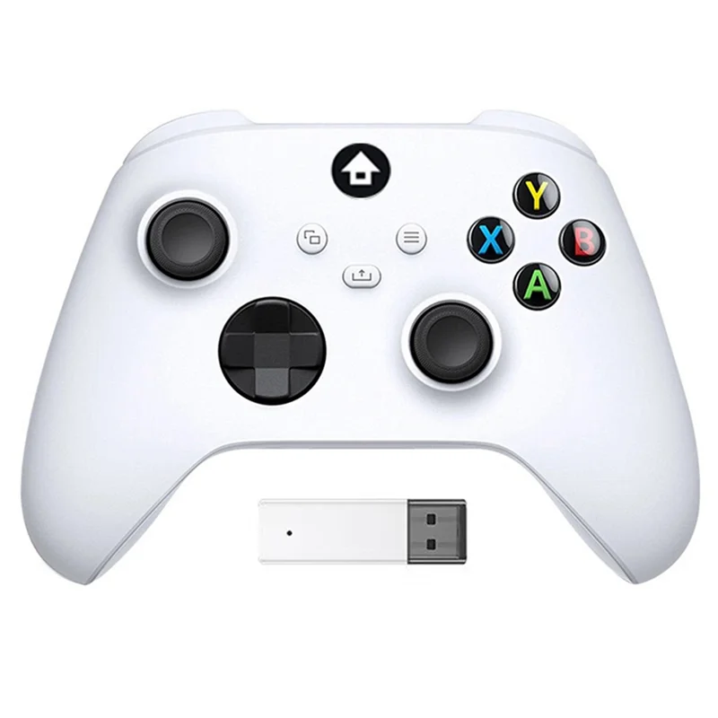 Wireless Game Controller Adapter For  One,  Series X/S, 2.4GHZ Controller Receiver For Windows PC Gamepad Durable White-