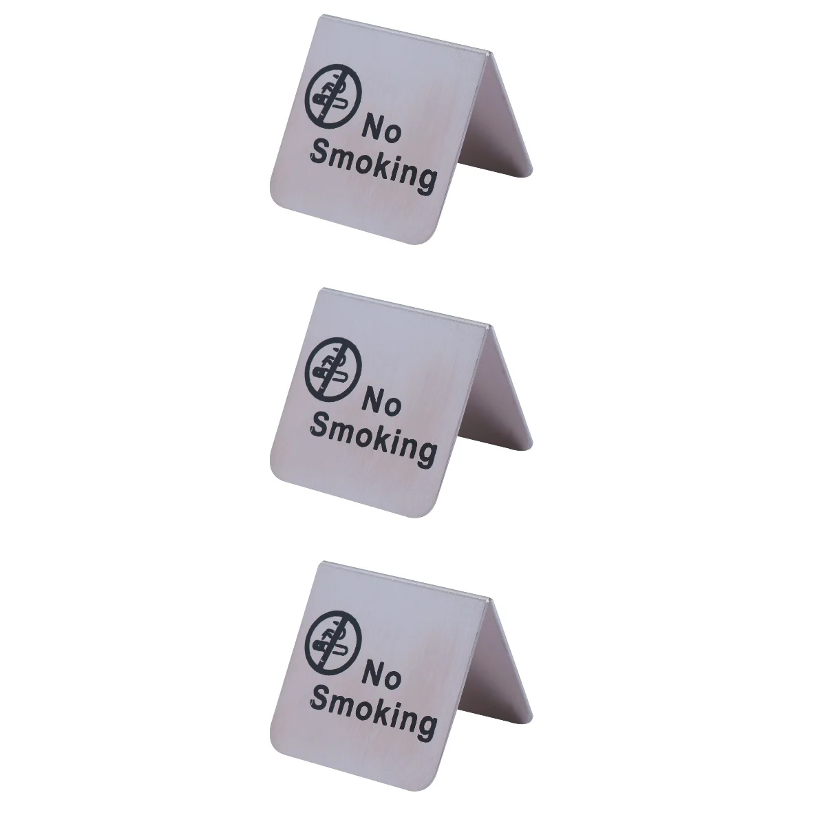 Set of 3 Table Card Desktop No Signs for Home Outdoor Tables Smoking Double Side