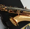 Personalización hecha a mano Saxofón tenor Negro Níquel Oro Estuche de lujo 5