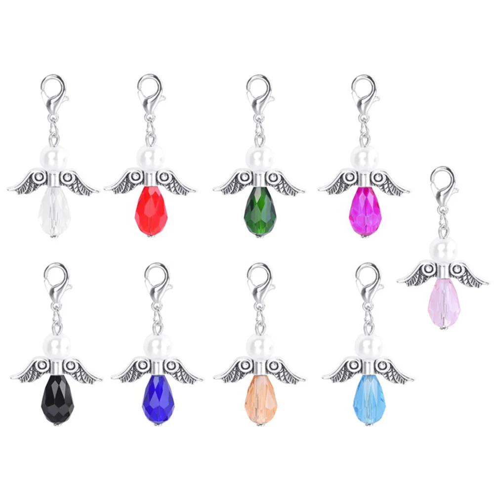

9 Pcs Water Drop Angel Wing Pendant Bead Charms for Jewelry Making DIY Crafts Alloy Wing Bead Pendant Charms Sturdy Safe
