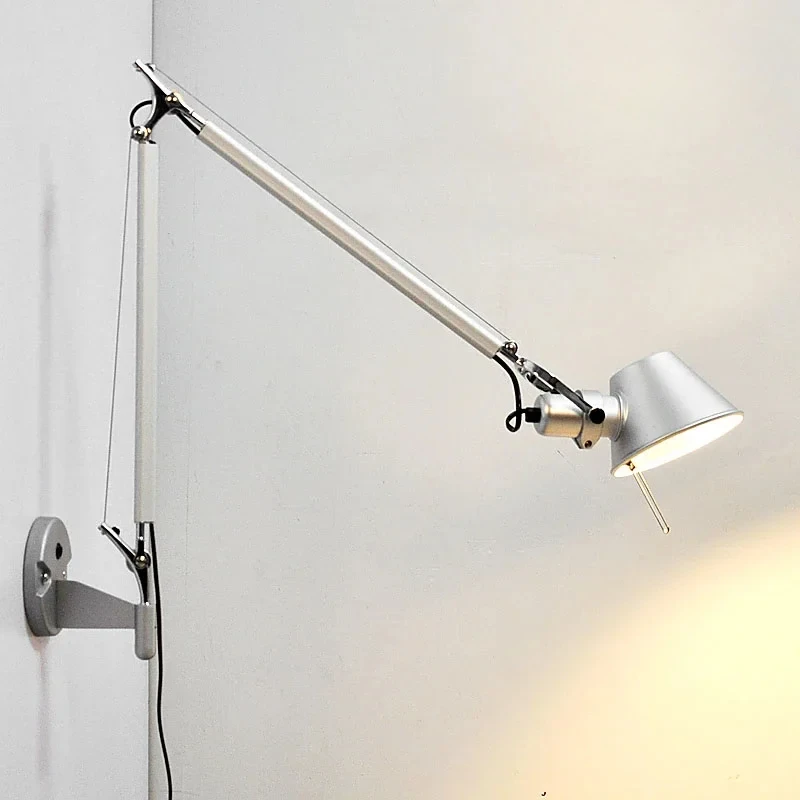 Modern Simple Modern Foldable Wall Lights Long Swing Arm Adjustable Aluminum Sconces Lamps Telescopic Wall Lights For Bedroom