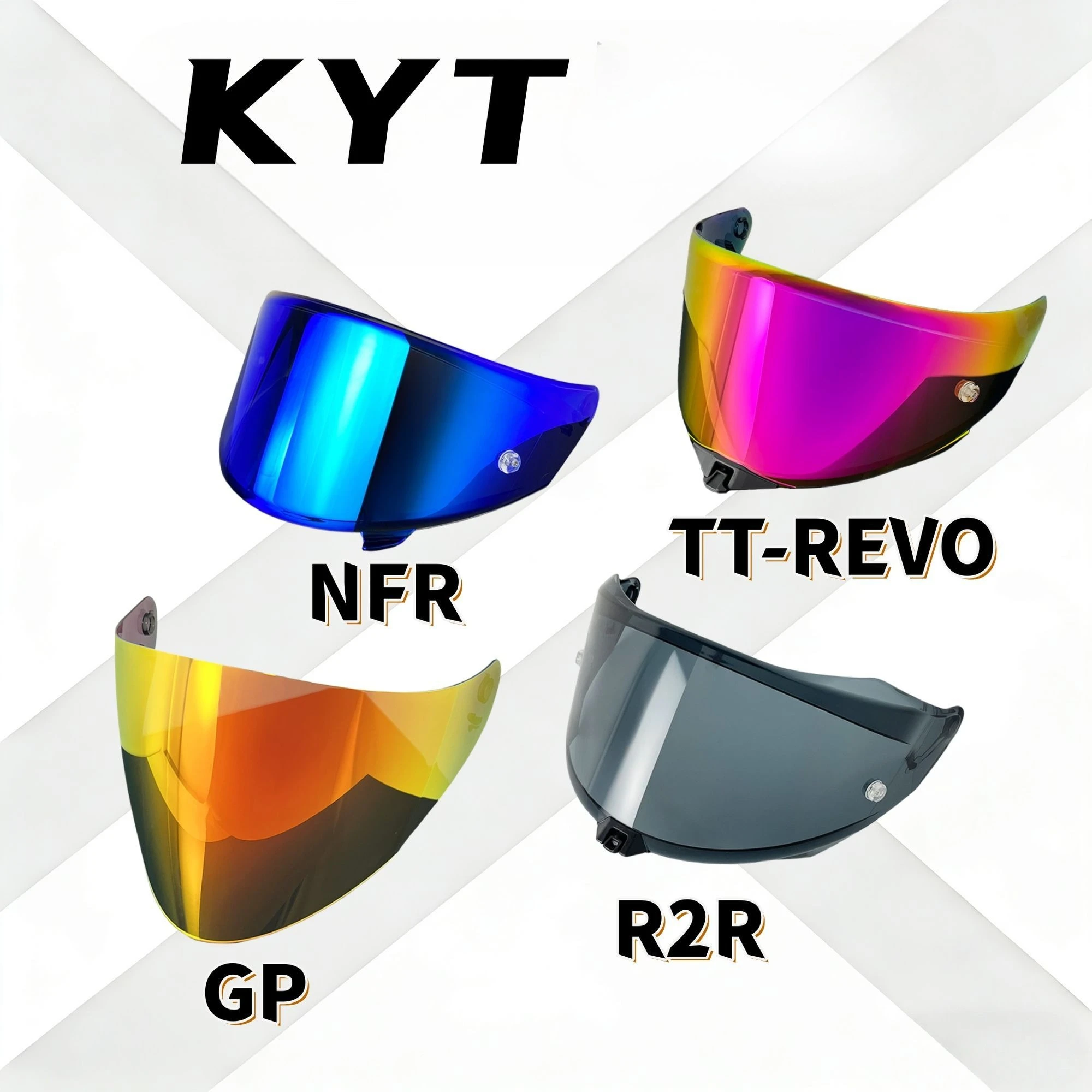Helmet Lens for KYT NFR/R2R/GP/NFJ/TTC/TT REVO Mirror Three-quarter Helmet Full Helmet