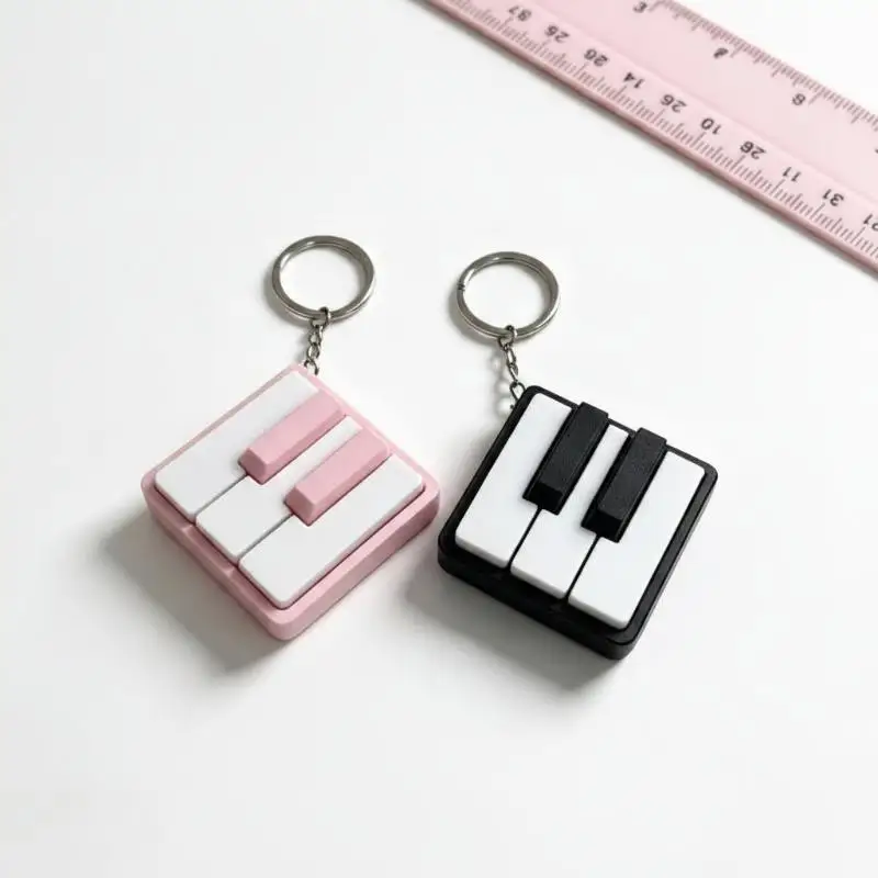 3D Printed Piano Keycap Clicker Keychain Safe Stress Relief Fidget Toy Non-toxic for Kids Party Favor Classroom Reward Gift