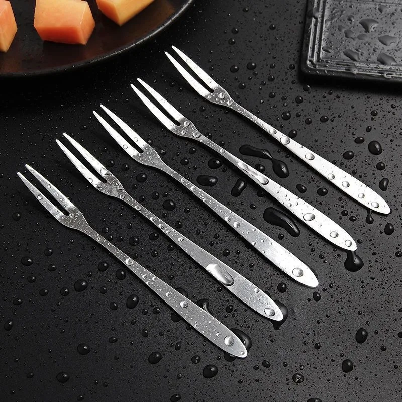 8pcs Stainless Steel Fruit Forks, Korean Style Creative Tableware, Fruit Signers, Household Fruit Forks, Dessert Cake Forks