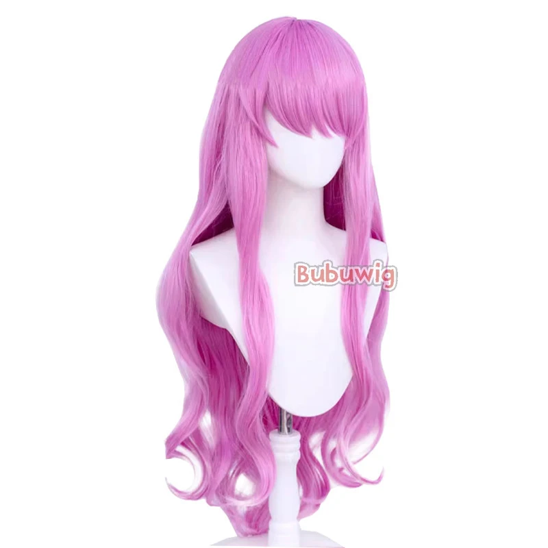 Bubuwig Kunst haar Schwester Gigant Cosplay Perücken sprudeln über magische Mädchen 95cm lang gewellt Pink Pink Cos Perücke hitze beständig