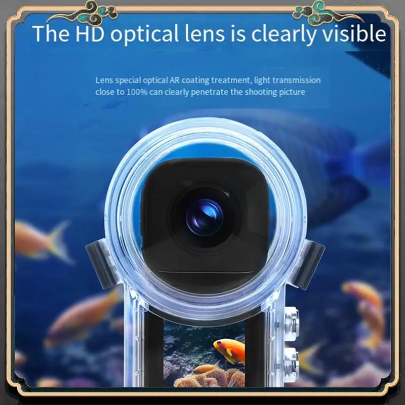 Funda impermeable para cámara de acción confiable para Insta360x4, funda de buceo totalmente sigilosa, funda protectora impermeable de 360 grados y 50M