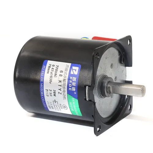 Motor síncrono de imán permanente de alta torsión, eje de 100KG, 28W, CA 220V, 220V, 68KTYZ, 8mm, CW/CCW, engranaje de Metal, Motor de velocidad lenta