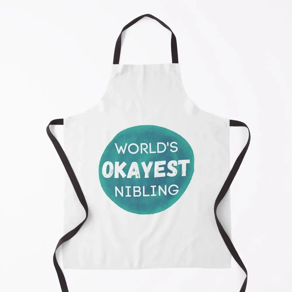 

World's Okayest Nibling Apron Dress Kitchen Supplies Idea Goods For Woman Apron
