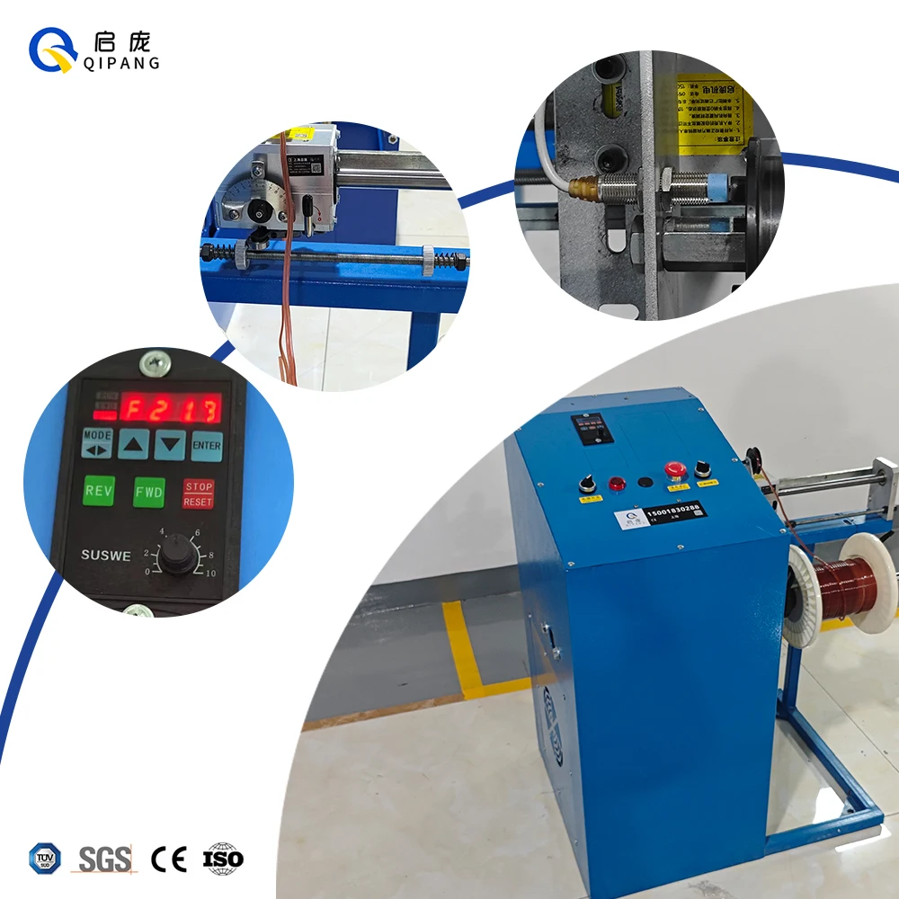 

QP400 Cable Winder Machine 0.8-20mm Copper Aluminium Wire Rewinding Machine 400mm Spool Steel Wire Take-up Machine